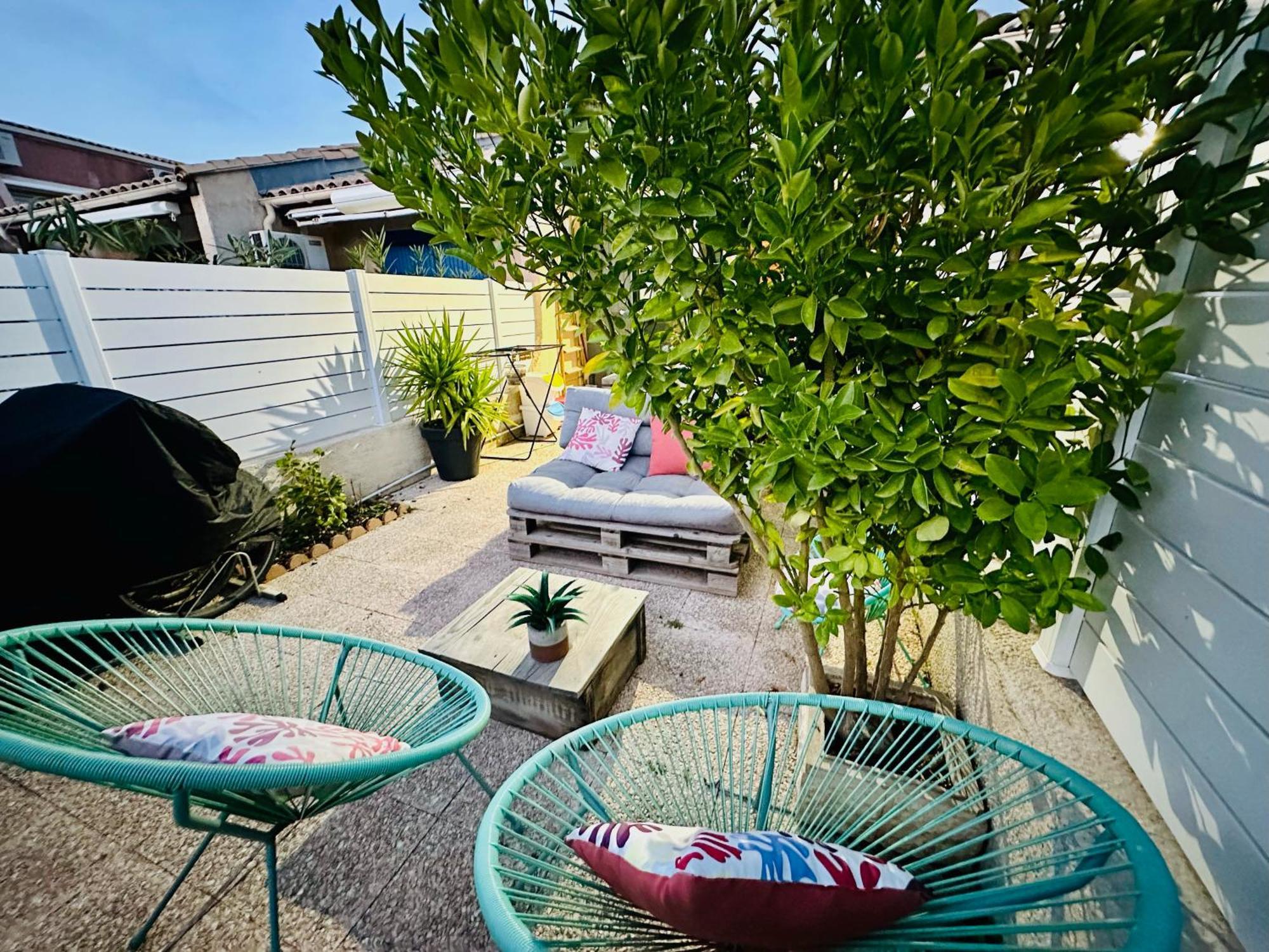 Residence Le Sunset Marseillan-Plage, Entre Mer Et Lagune De Thau, Etape Velo, Famille, Couple, Vrp, Toutou Admis, Jardin, Parking Prive Gratuit, Velos, Clim, Wifi Fibre Gratuite, Commodites, Plage Et Piste Cyclable A Proximite, 6 Couchages Nous Cont Exterior foto